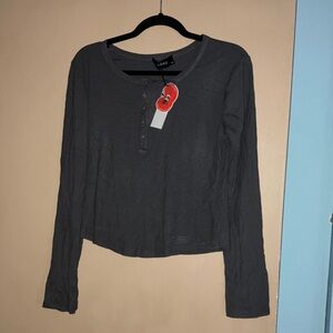 Cider Charcoal Long Sleeve Top